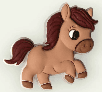 Aplique fazendinha cavalo emborrachado - unidade