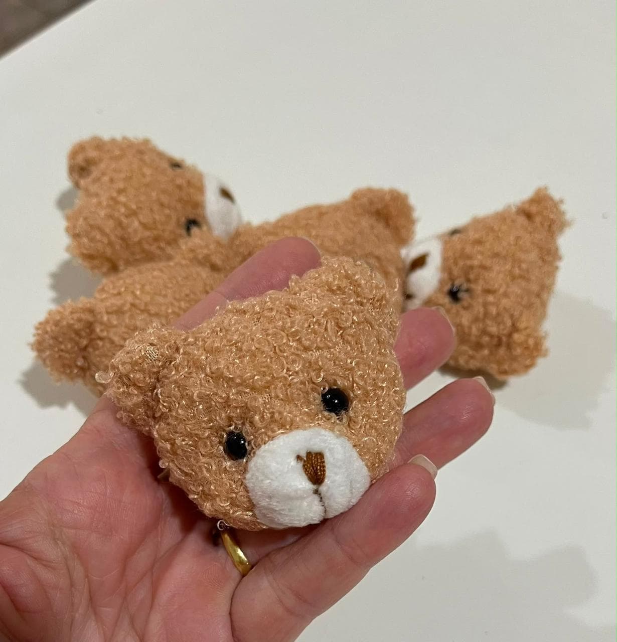 Aplique urso pelúcia cabeça 6cm - unidade
