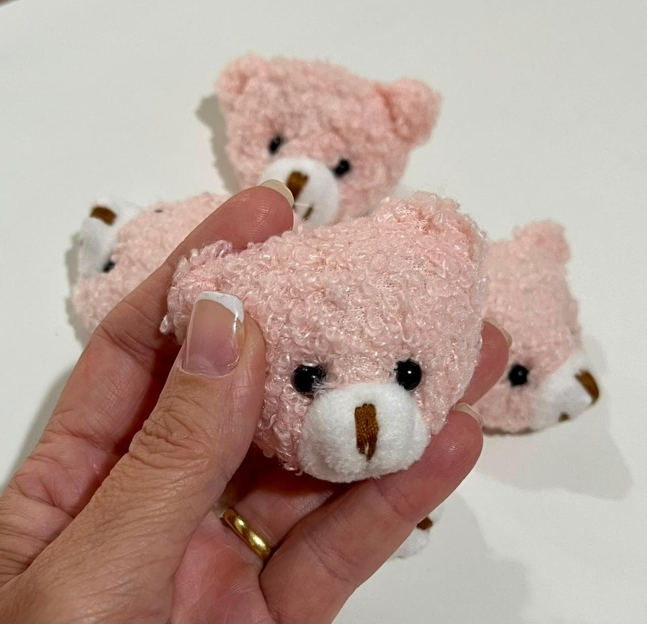 Aplique urso pelúcia cabeça 6cm - unidade