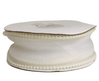 Fita organza com borda de pérola N9 (1 metro)